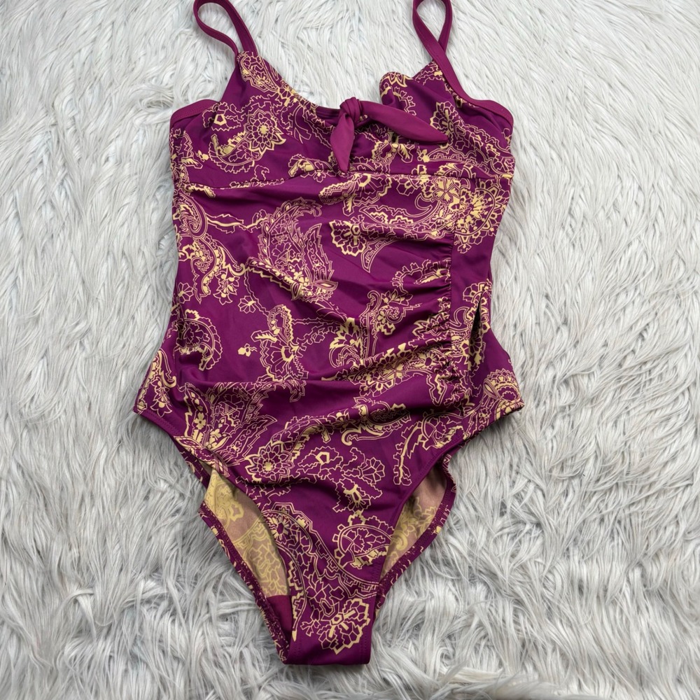 Panache Swimwear Women's 34D Veronica One Piece Swimsuit Berry Paisley